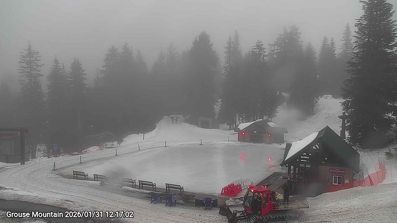 Webcam frame from Grouse Mountain at 2026/01/31 12:00