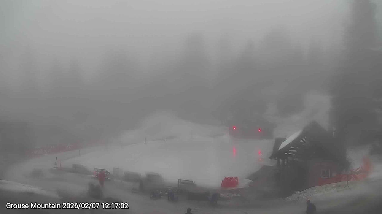 Webcam frame from Grouse Mountain at 2026/02/07 12:00