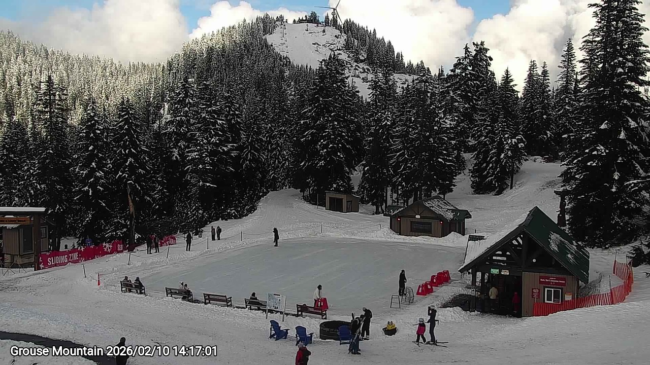 Webcam frame from Grouse Mountain on 2026/02/10