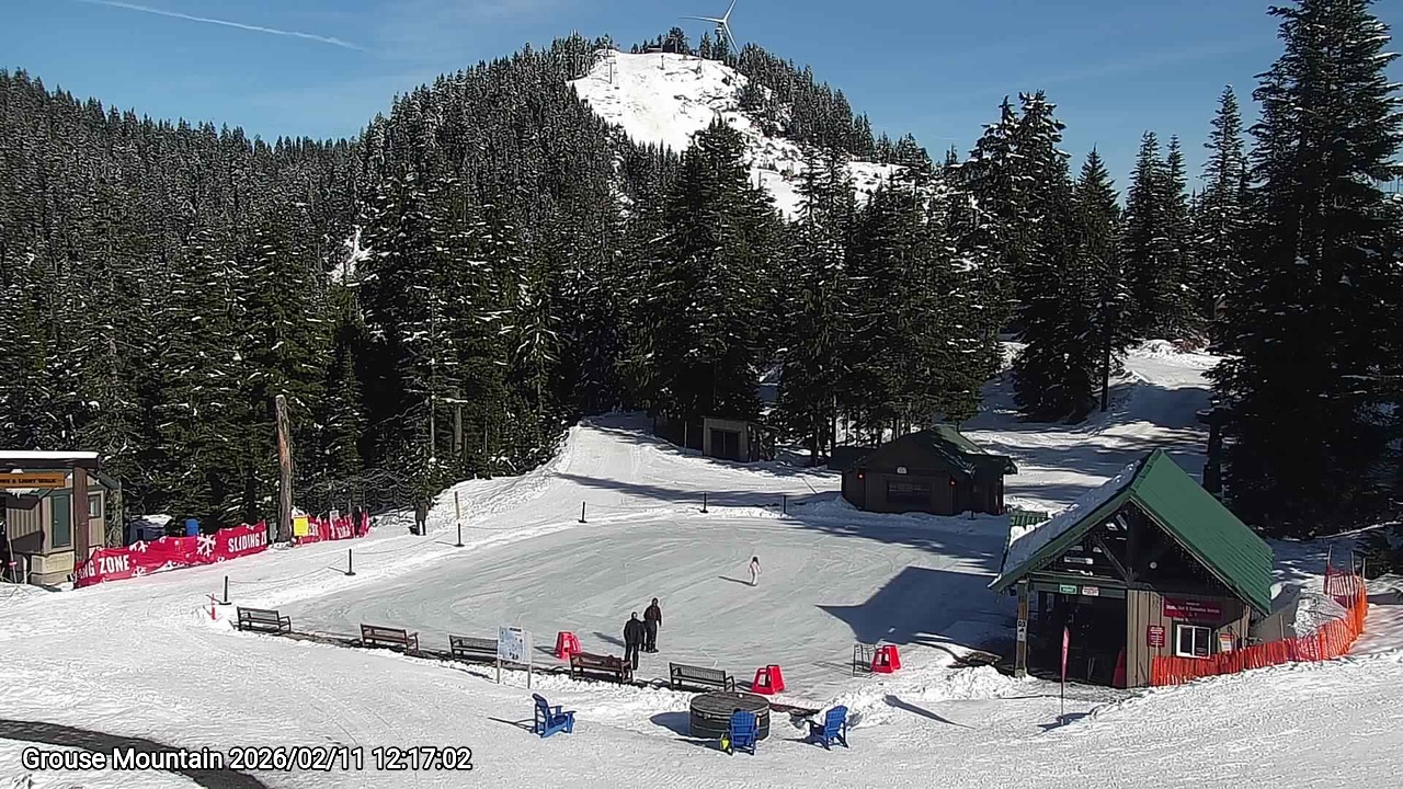 Webcam frame from Grouse Mountain at 2026/02/11 12:00