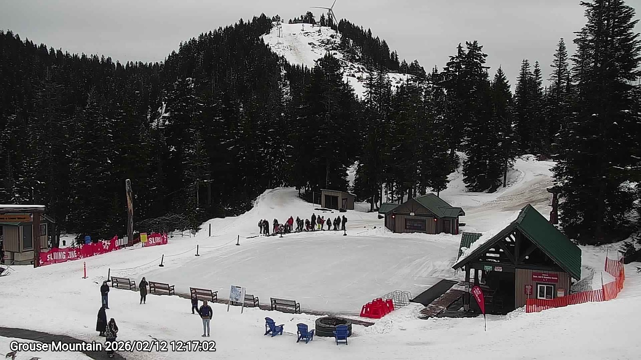 Webcam frame from Grouse Mountain at 2026/02/12 12:00