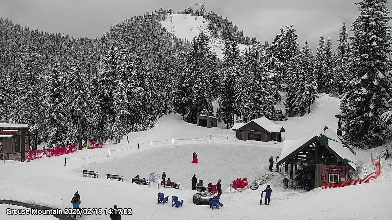 Webcam frame from Grouse Mountain on 2026/02/18
