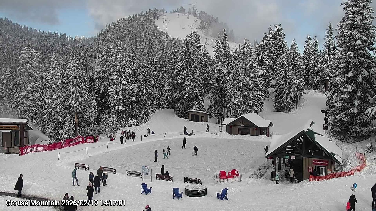Webcam frame from Grouse Mountain on 2026/02/19