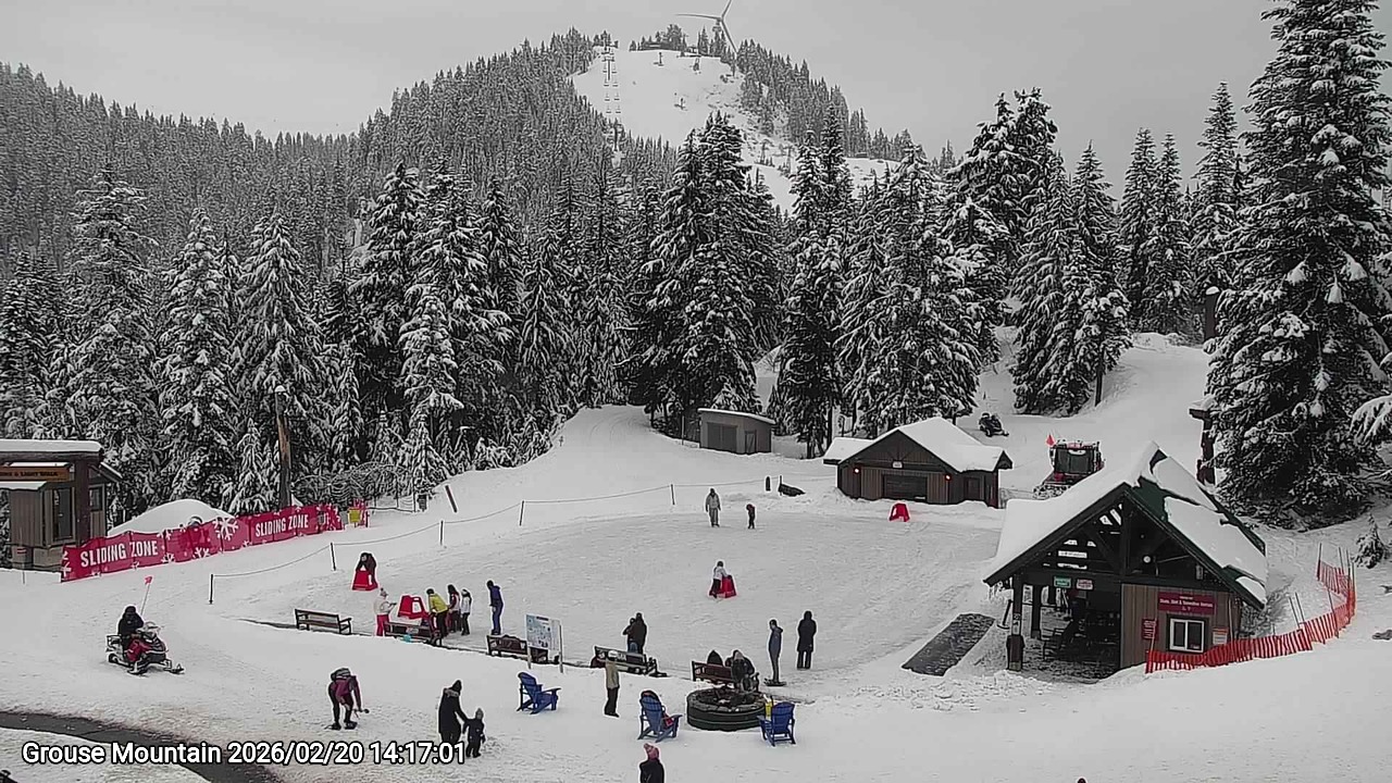 Webcam frame from Grouse Mountain on 2026/02/20