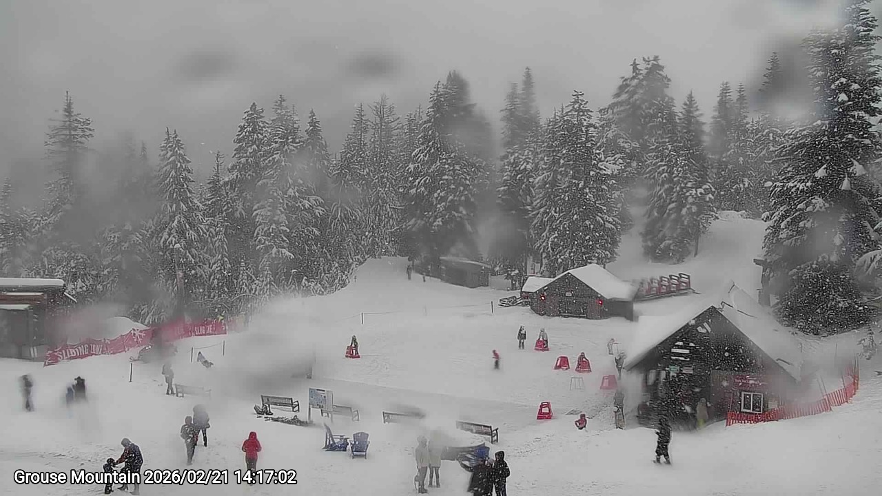 Webcam frame from Grouse Mountain on 2026/02/21