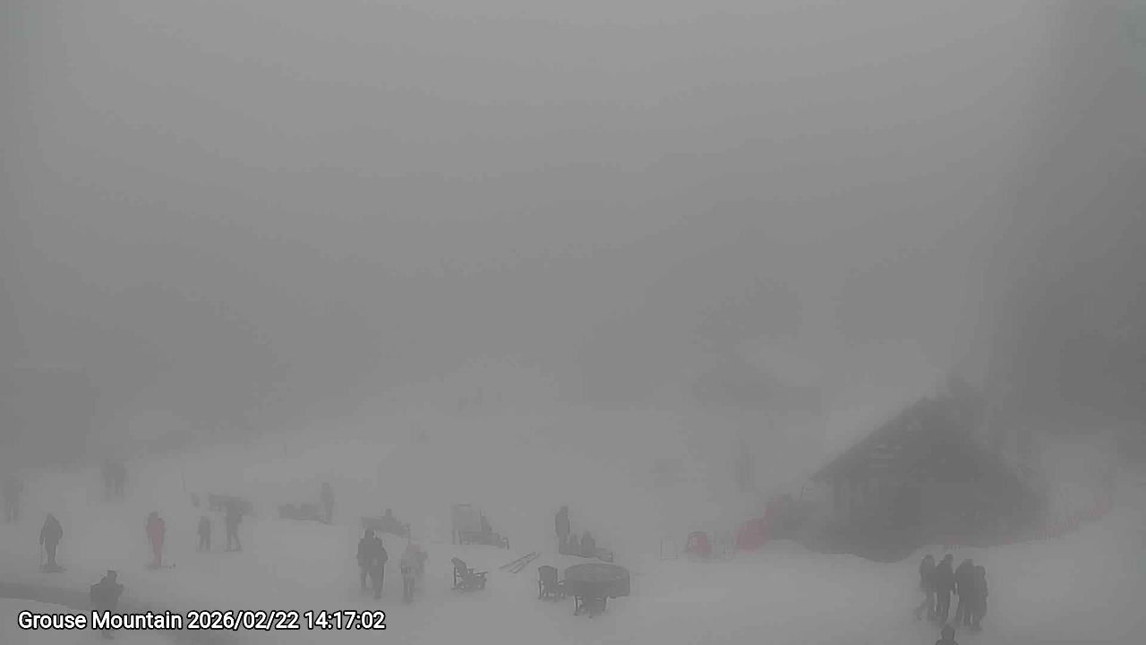 Webcam frame from Grouse Mountain on 2026/02/22