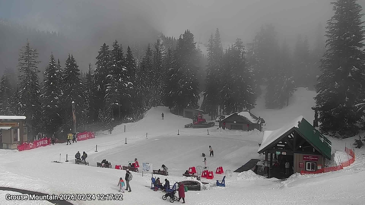Webcam frame from Grouse Mountain at 2026/02/24 12:00