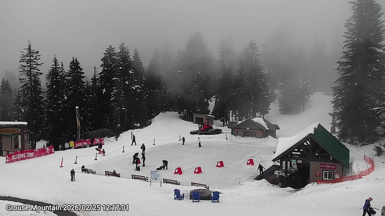 Webcam frame from Grouse Mountain at 2026/02/25 12:00