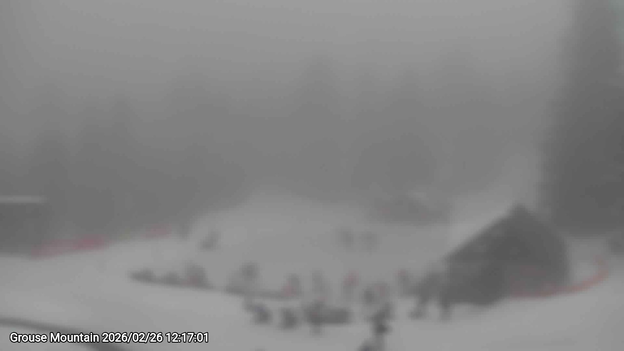 Webcam frame from Grouse Mountain at 2026/02/26 12:00