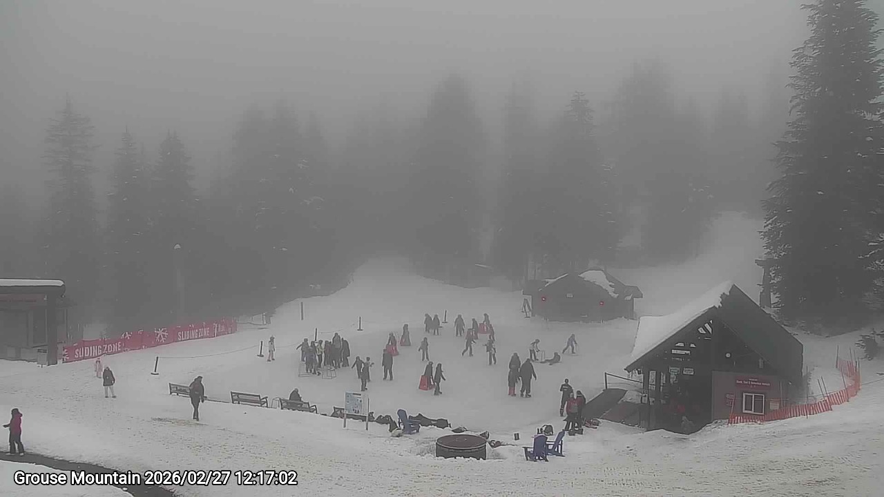Webcam frame from Grouse Mountain at 2026/02/27 12:00