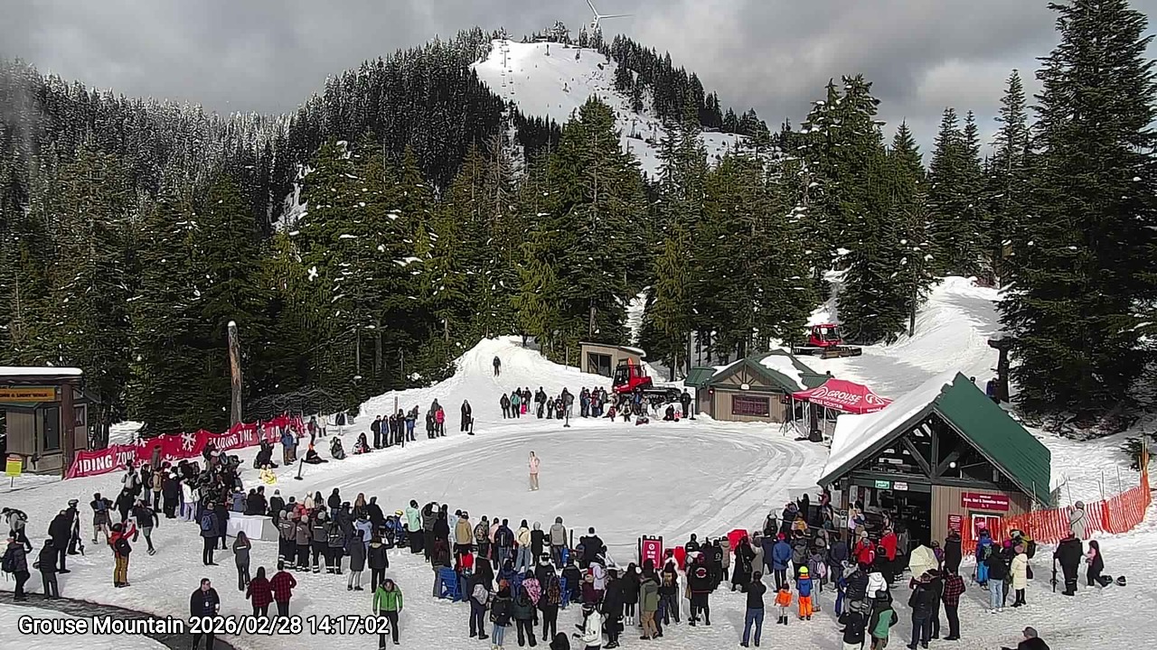 Webcam frame from Grouse Mountain on 2026/02/28