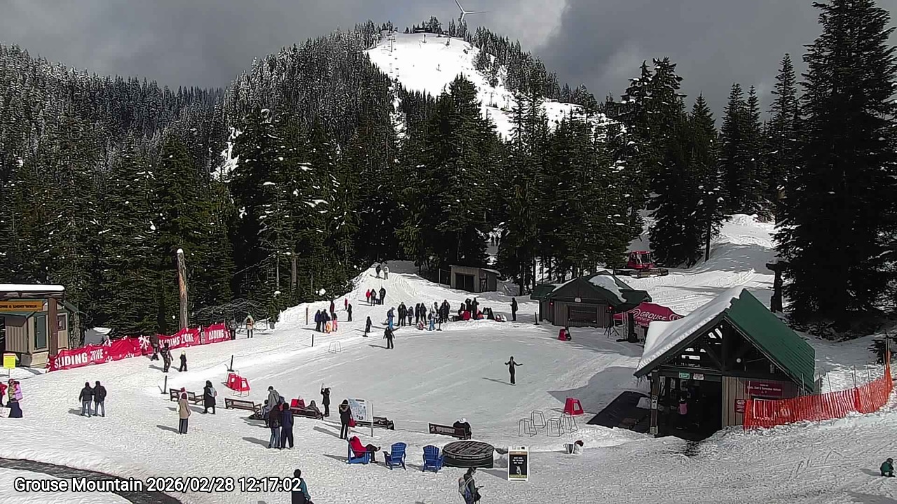 Webcam frame from Grouse Mountain at 2026/02/28 12:00
