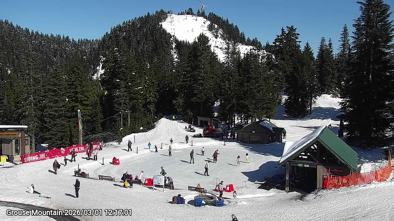 Webcam frame from Grouse Mountain at 2026/03/01 12:00