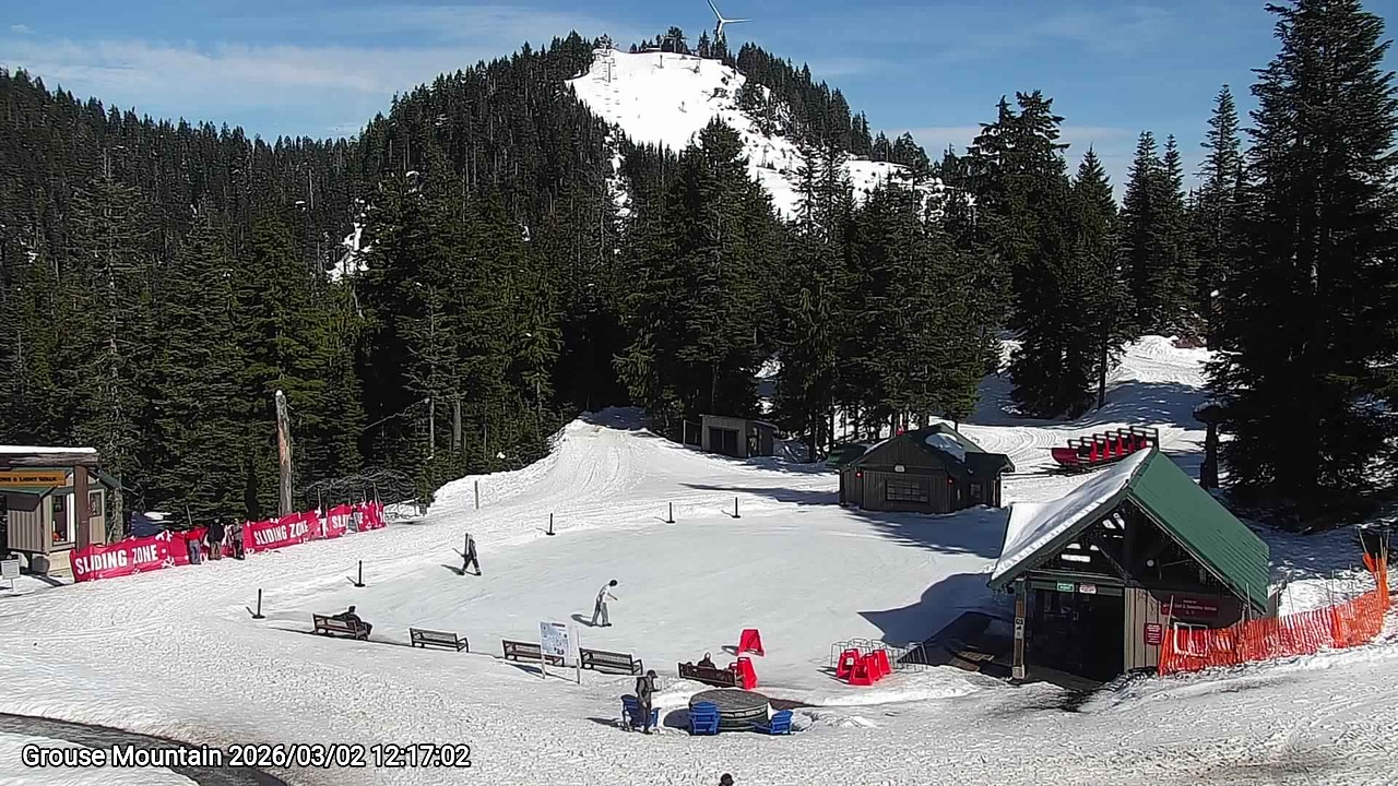 Webcam frame from Grouse Mountain at 2026/03/02 12:00