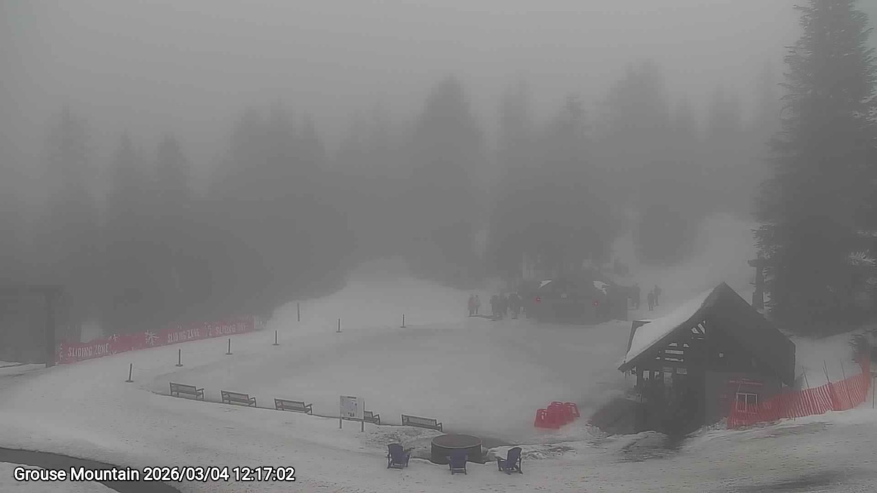 Webcam frame from Grouse Mountain at 2026/03/04 12:00