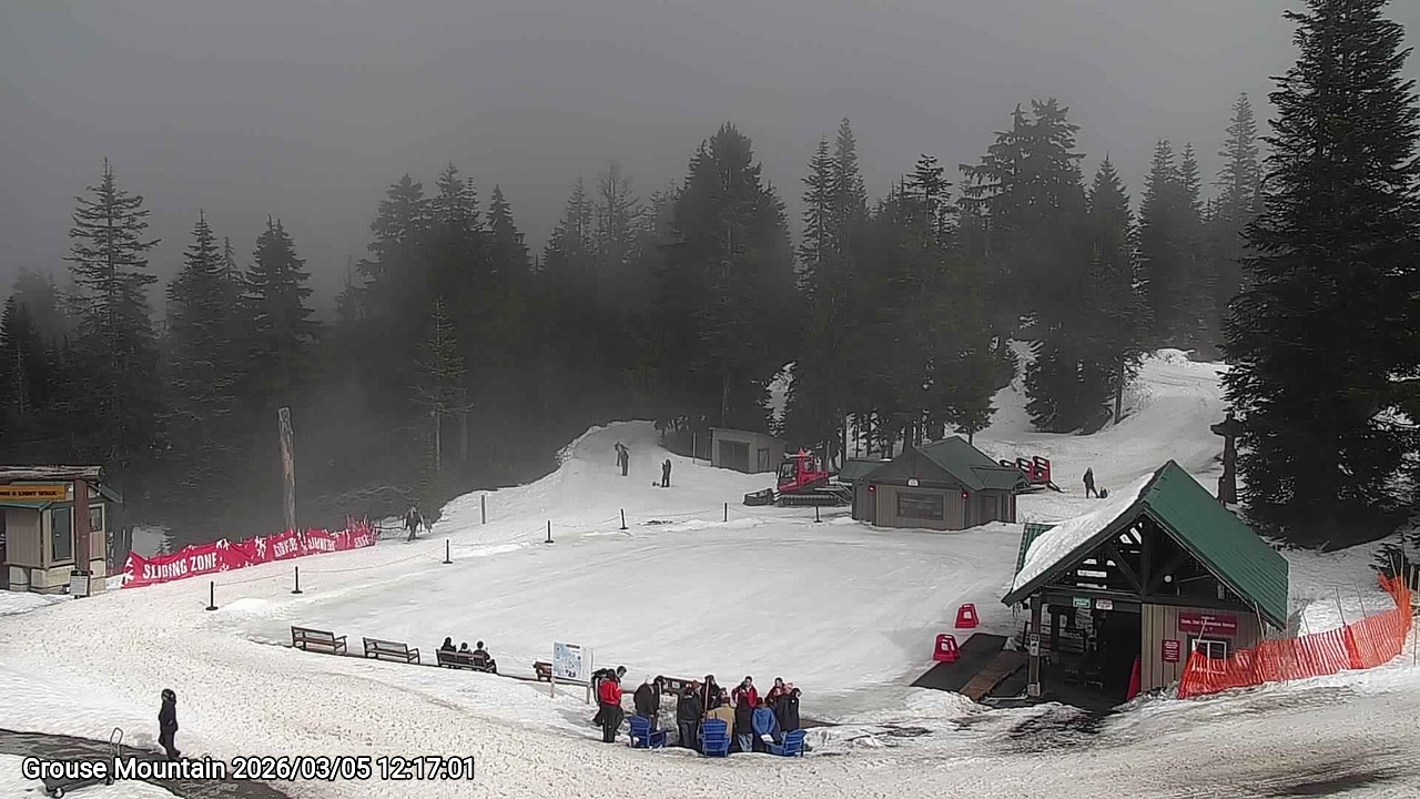 Webcam frame from Grouse Mountain at 2026/03/05 12:00