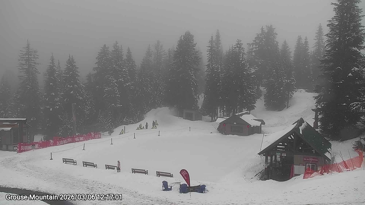 Webcam frame from Grouse Mountain at 2026/03/06 12:00