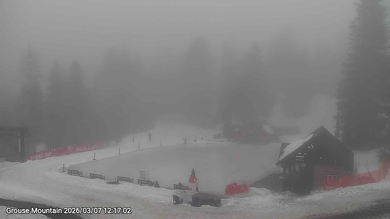 Webcam frame from Grouse Mountain at 2026/03/07 12:00