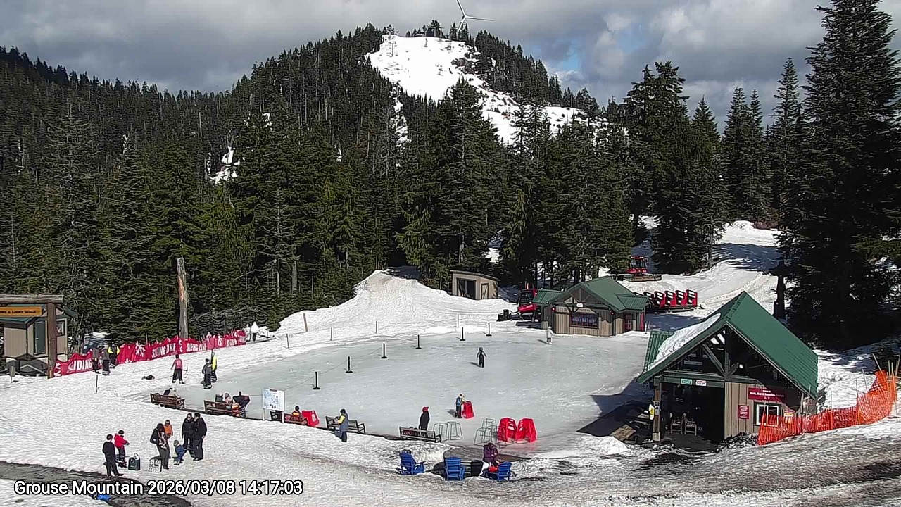 Webcam frame from Grouse Mountain on 2026/03/08