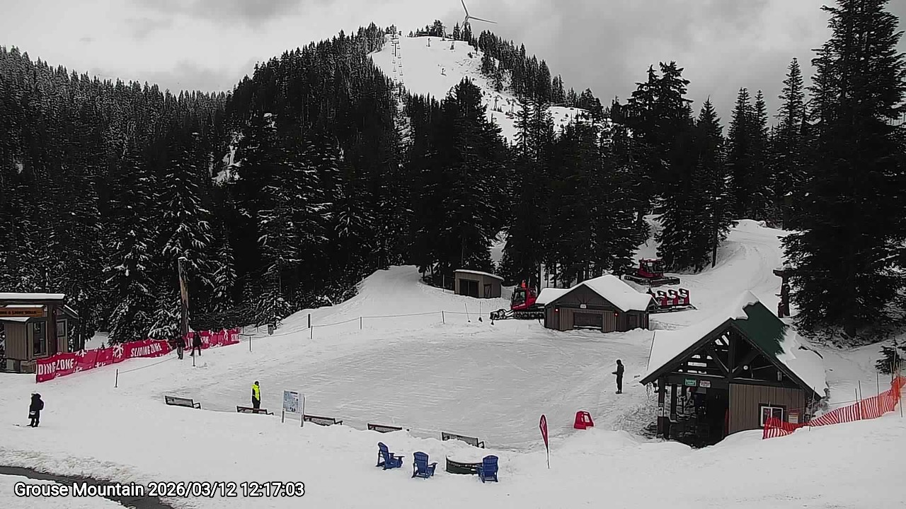 Webcam frame from Grouse Mountain at 2026/03/12 12:00