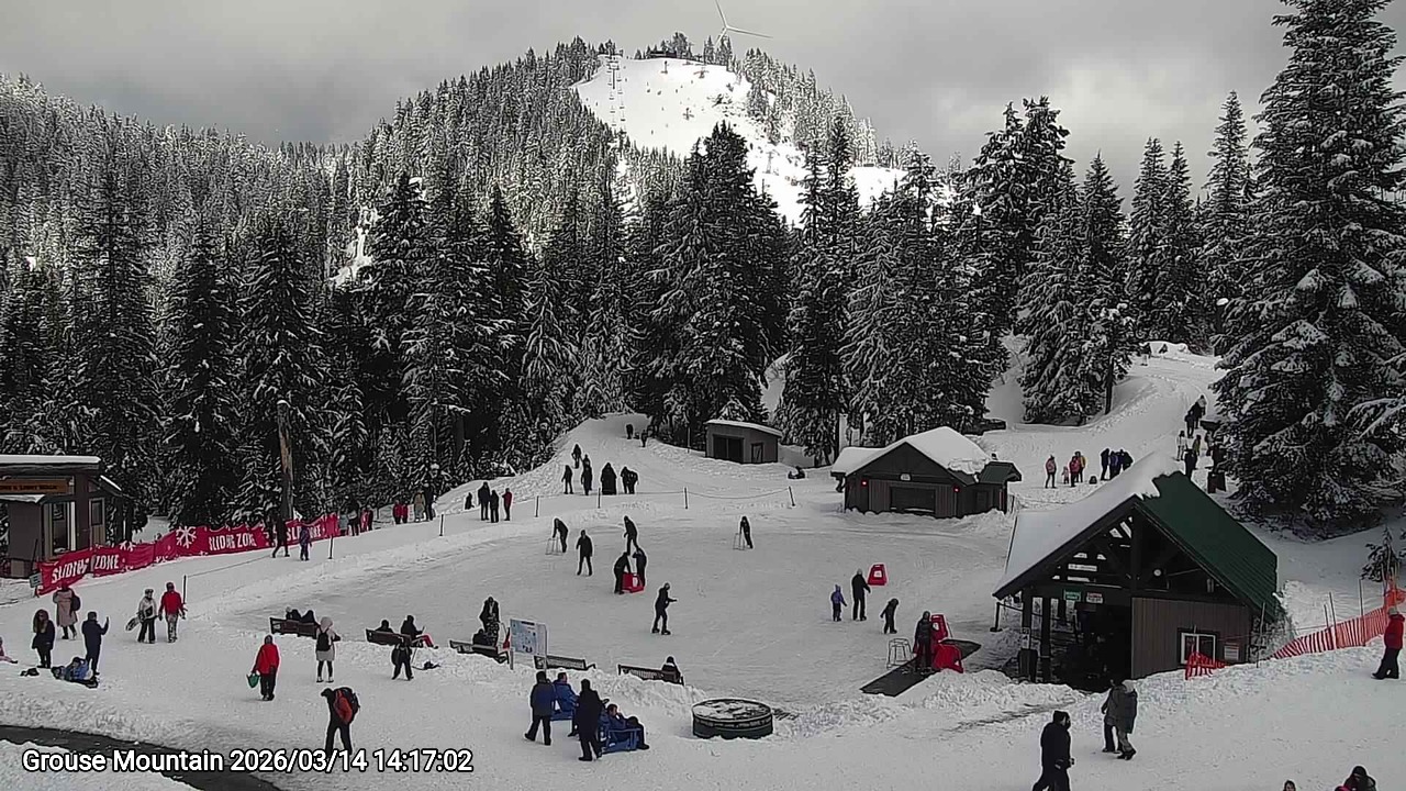 Webcam frame from Grouse Mountain on 2026/03/14