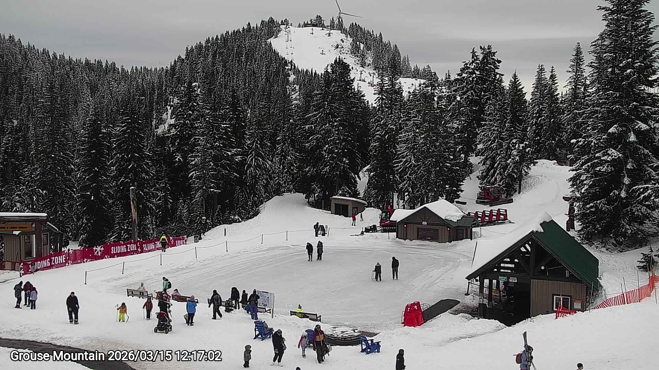 Webcam frame from Grouse Mountain at 2026/03/15 12:00