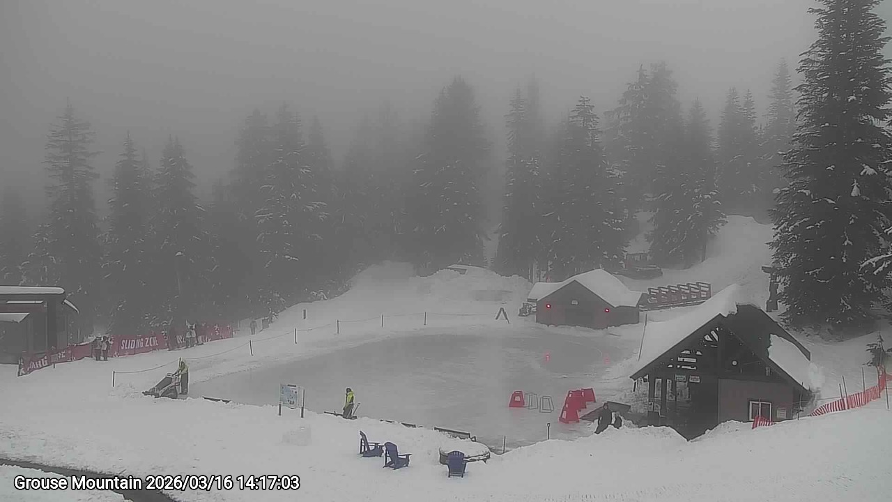 Webcam frame from Grouse Mountain on 2026/03/16