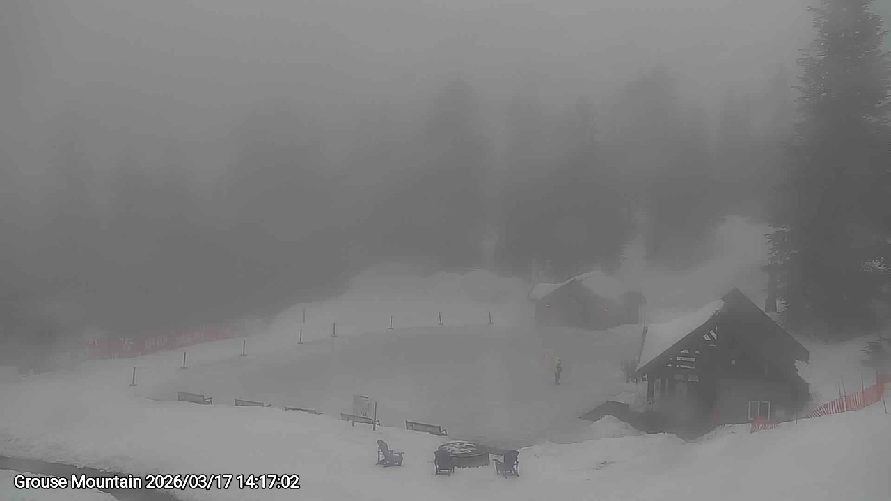 Webcam frame from Grouse Mountain on 2026/03/17