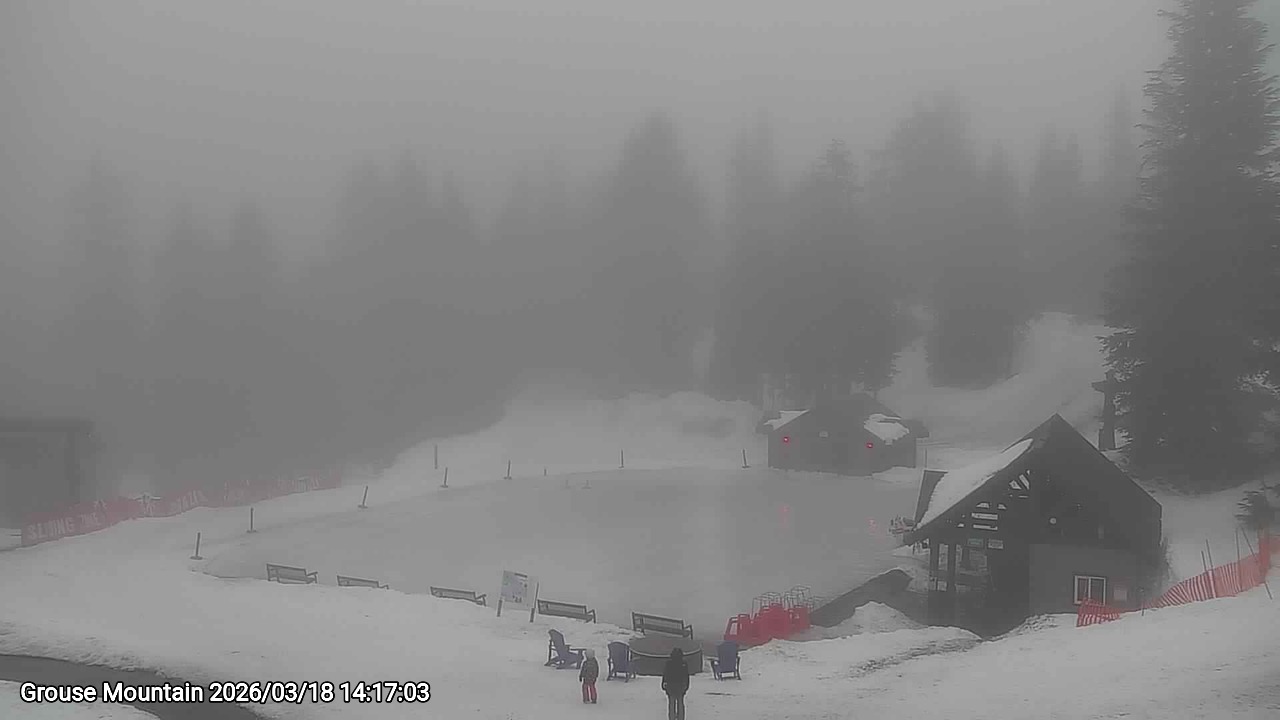Webcam frame from Grouse Mountain on 2026/03/18