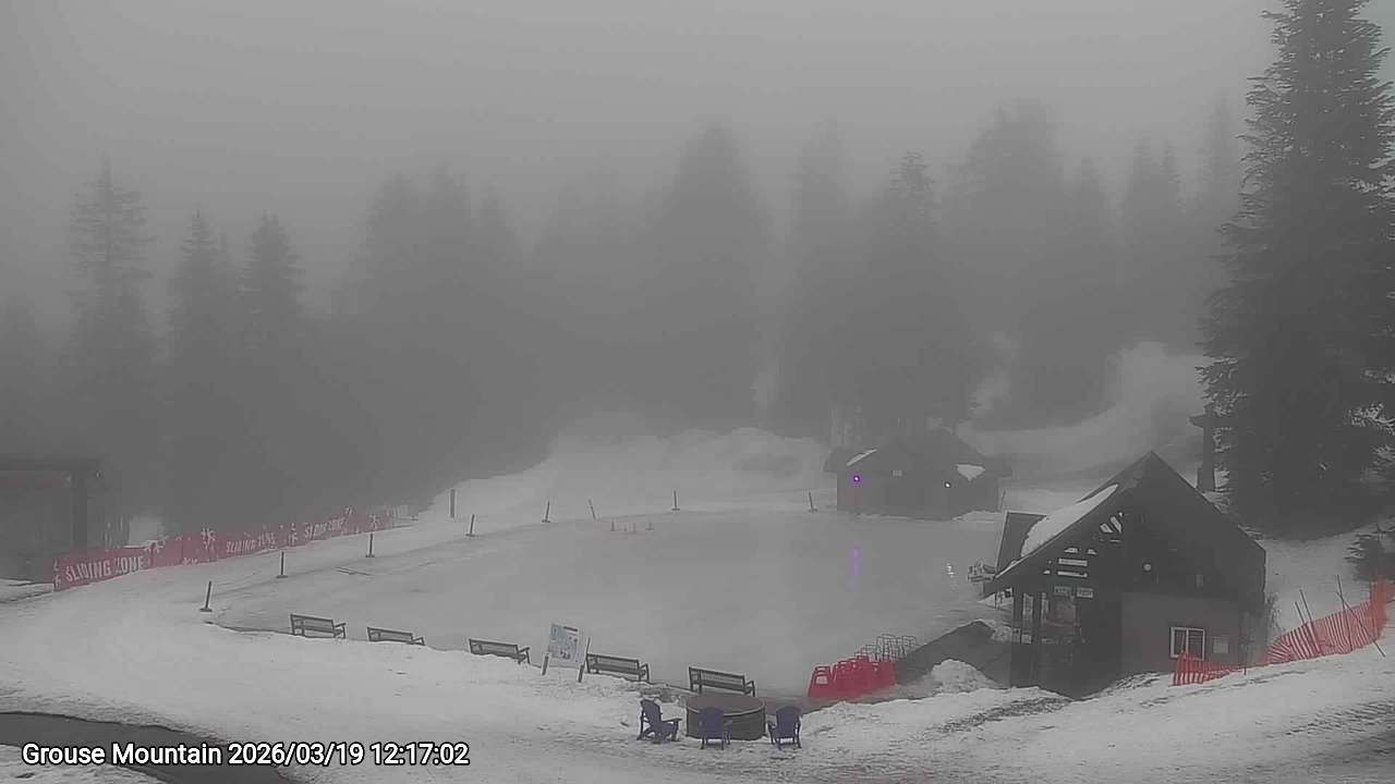 Webcam frame from Grouse Mountain at 2026/03/19 12:00