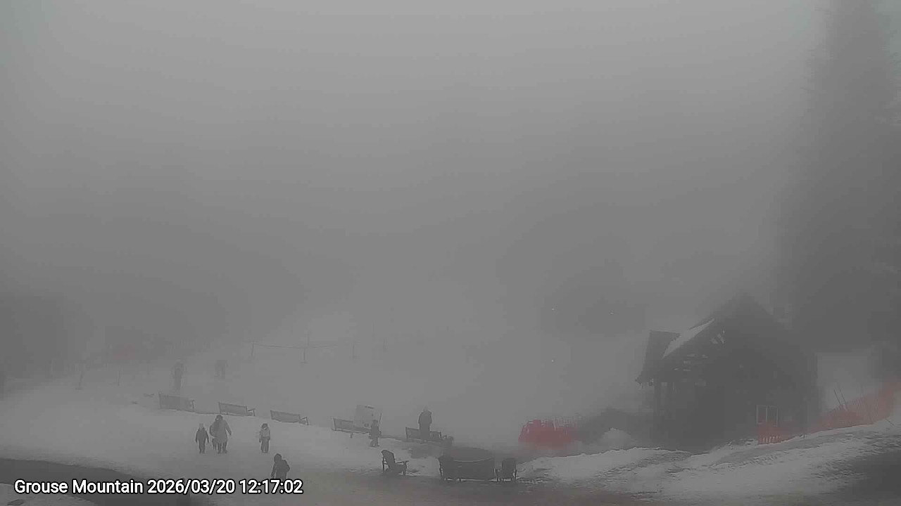 Webcam frame from Grouse Mountain at 2026/03/20 12:00