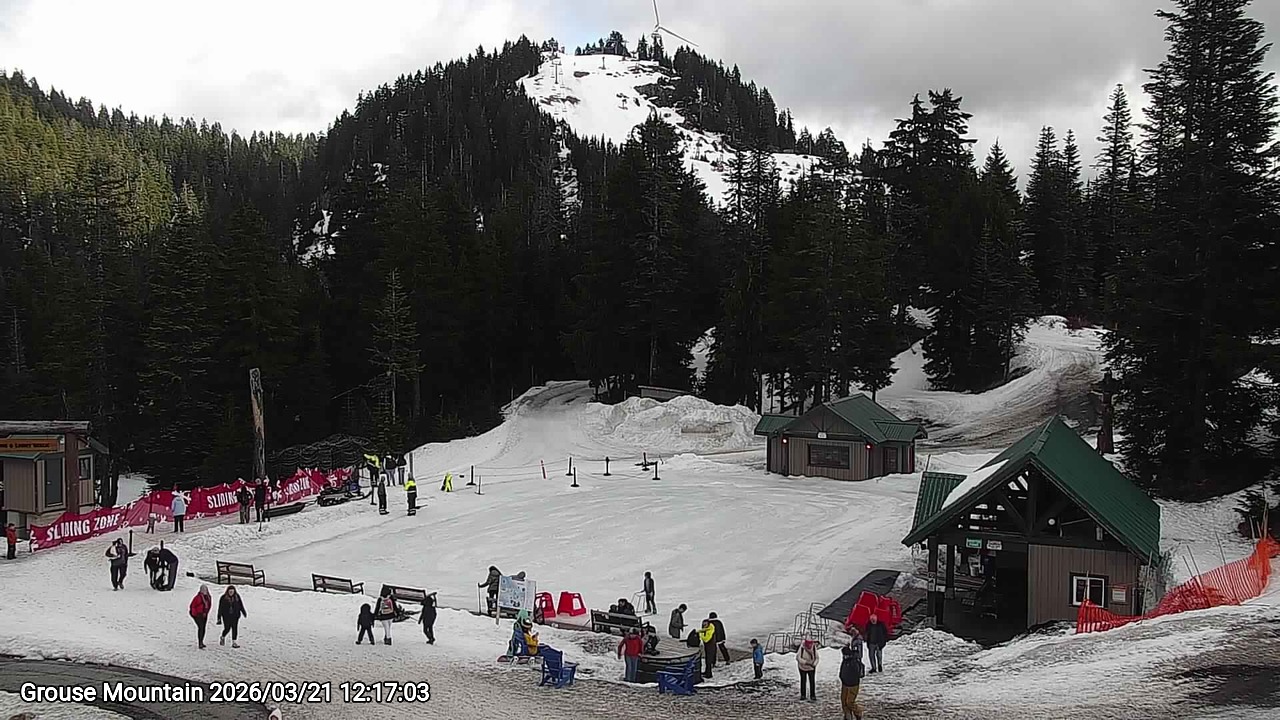 Webcam frame from Grouse Mountain at 2026/03/21 12:00