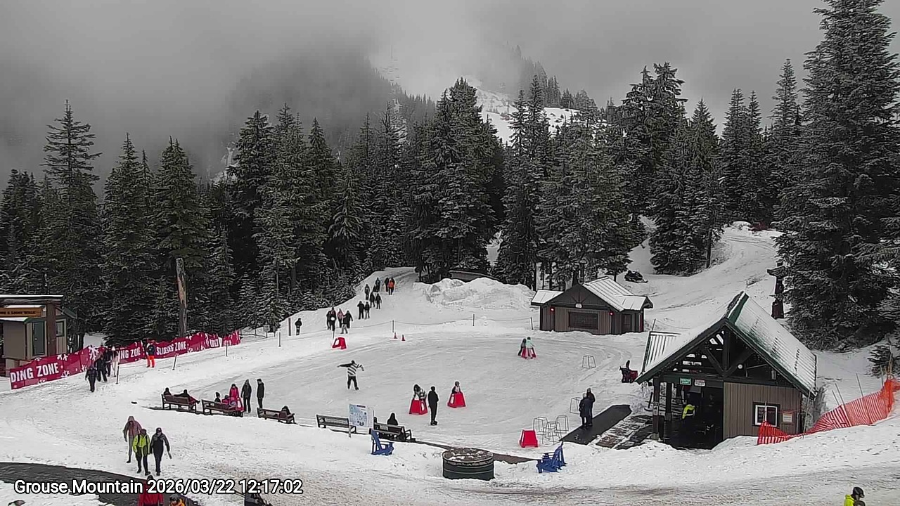 Webcam frame from Grouse Mountain at 2026/03/22 12:00