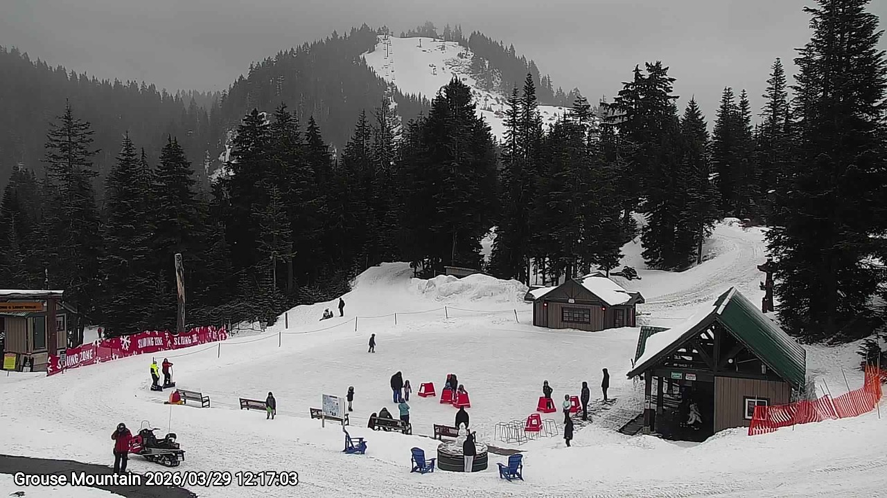 Webcam frame from Grouse Mountain at 2026/03/29 12:00