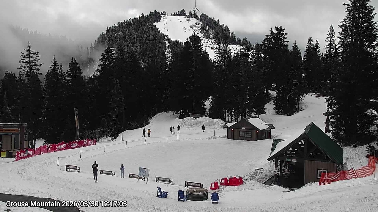 Webcam frame from Grouse Mountain at 2026/03/30 12:00