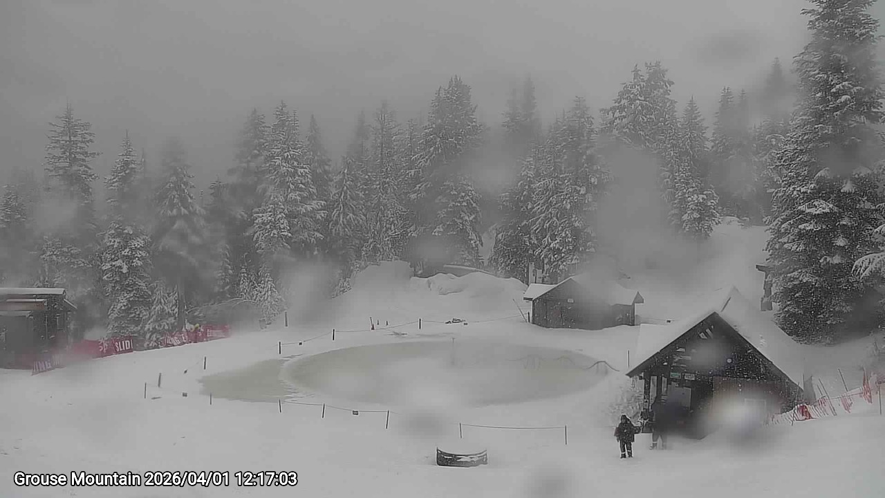 Webcam frame from Grouse Mountain at 2026/04/01 12:00