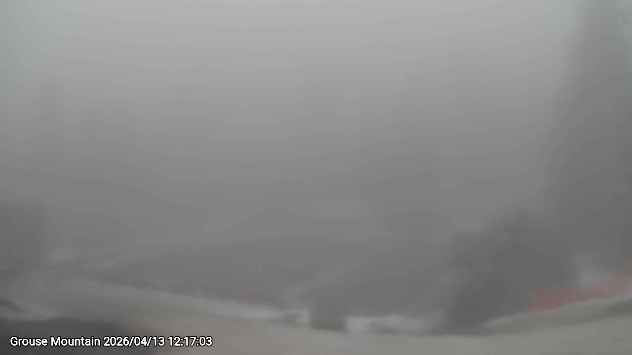 Webcam frame from Grouse Mountain at 2026/04/13 12:00