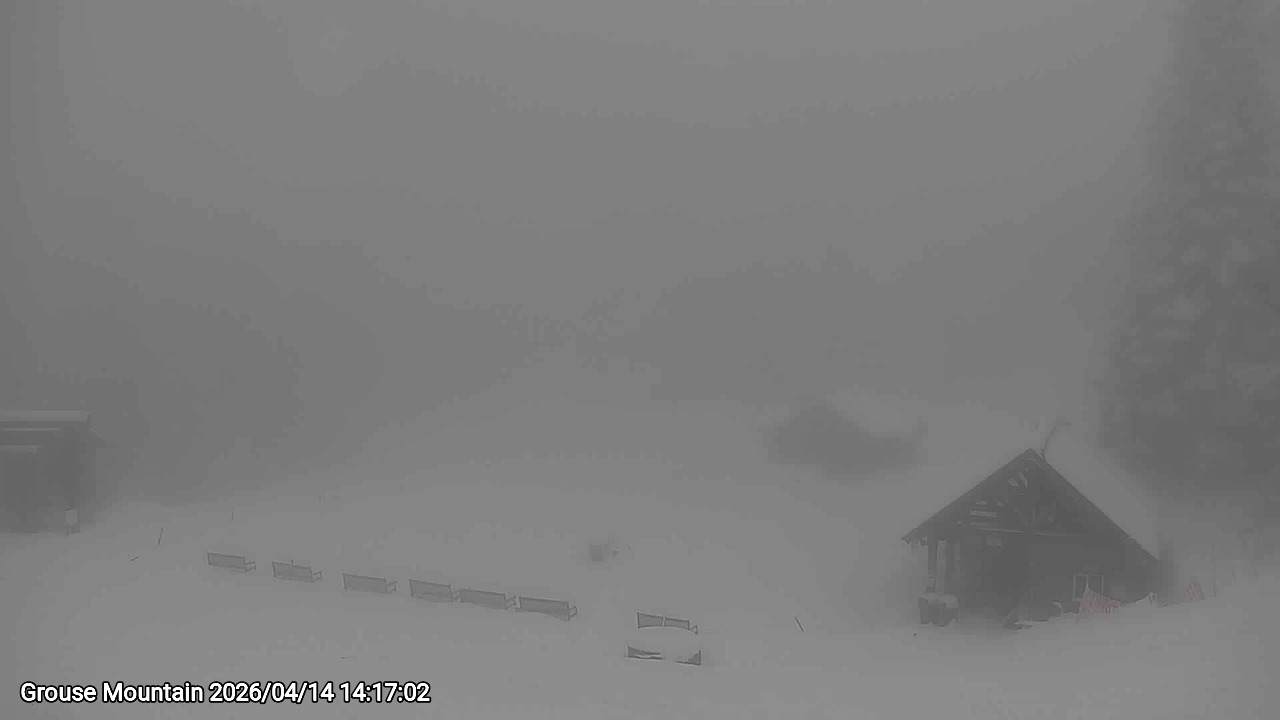 Webcam frame from Grouse Mountain on 2026/04/14