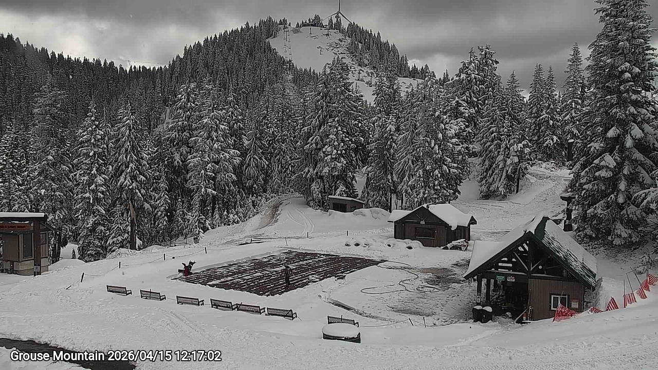 Webcam frame from Grouse Mountain at 2026/04/15 12:00