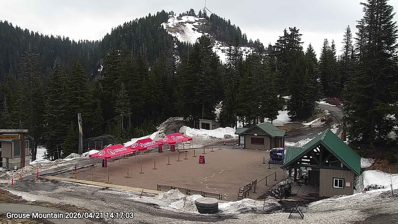 Webcam frame from Grouse Mountain on 2026/04/21