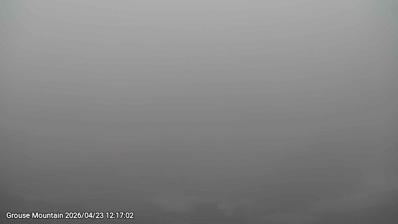 Webcam frame from Grouse Mountain at 2026/04/23 12:00