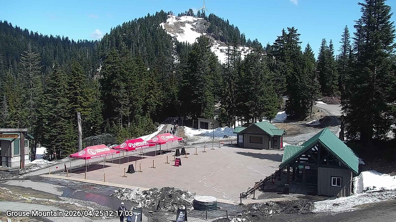 Webcam frame from Grouse Mountain at 2026/04/25 12:00