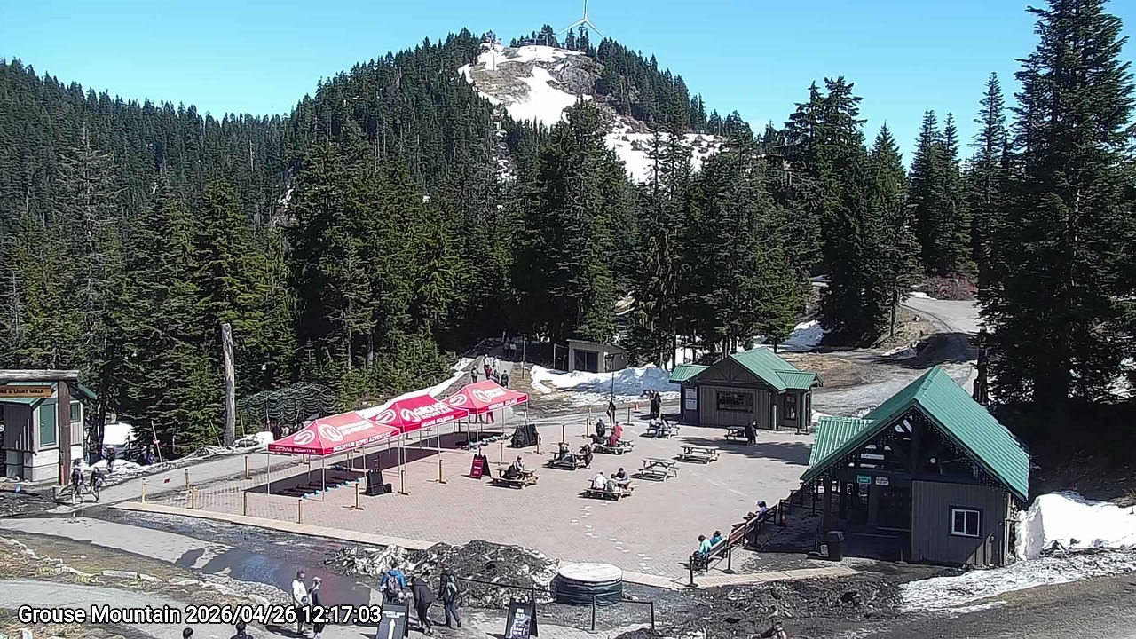 Webcam frame from Grouse Mountain at 2026/04/26 12:00