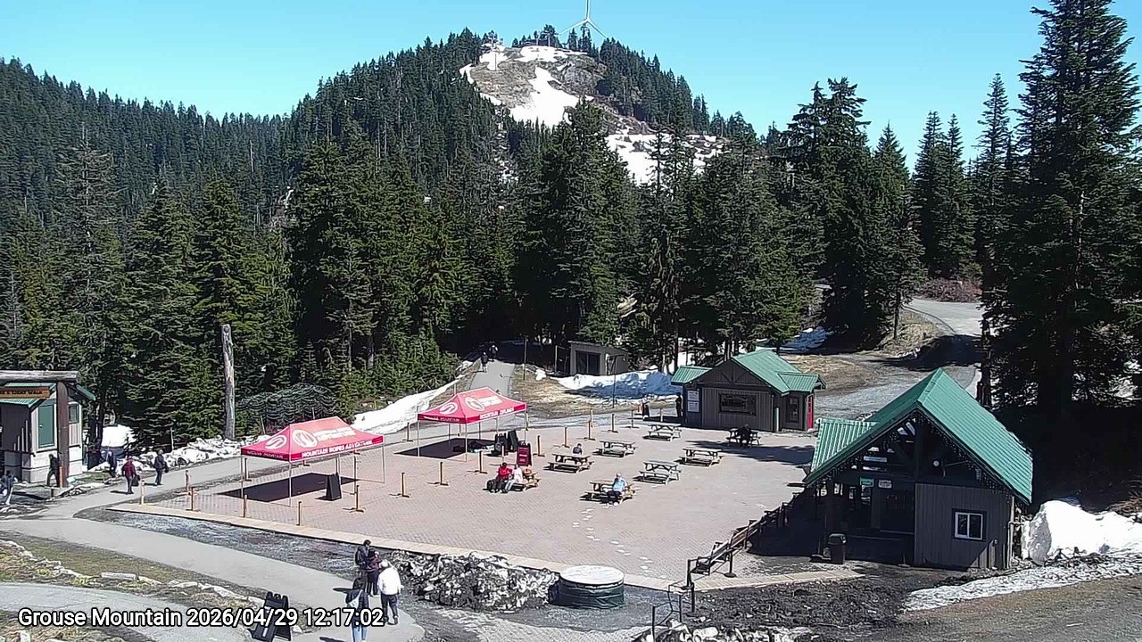 Webcam frame from Grouse Mountain at 2026/04/29 12:00