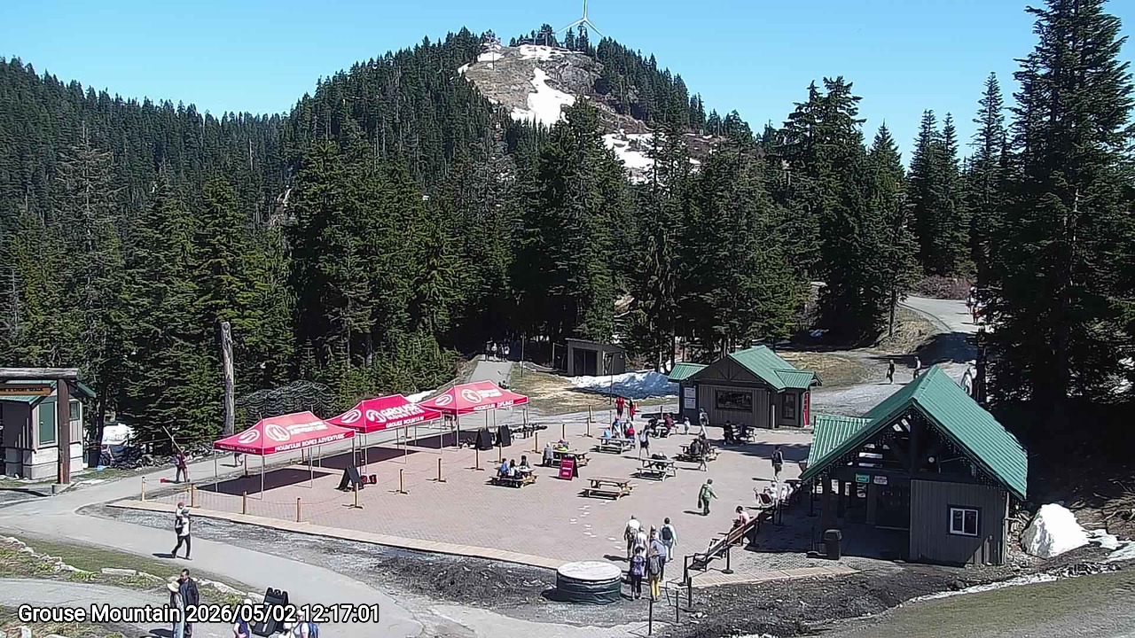 Webcam frame from Grouse Mountain at 2026/05/02 12:00