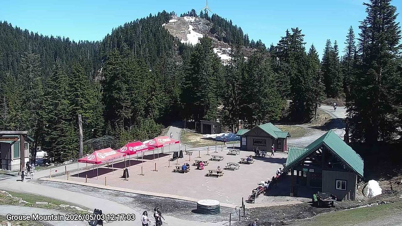 Webcam frame from Grouse Mountain at 2026/05/03 12:00