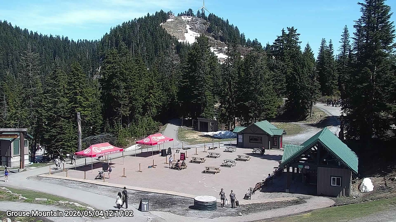 Webcam frame from Grouse Mountain at 2026/05/04 12:00