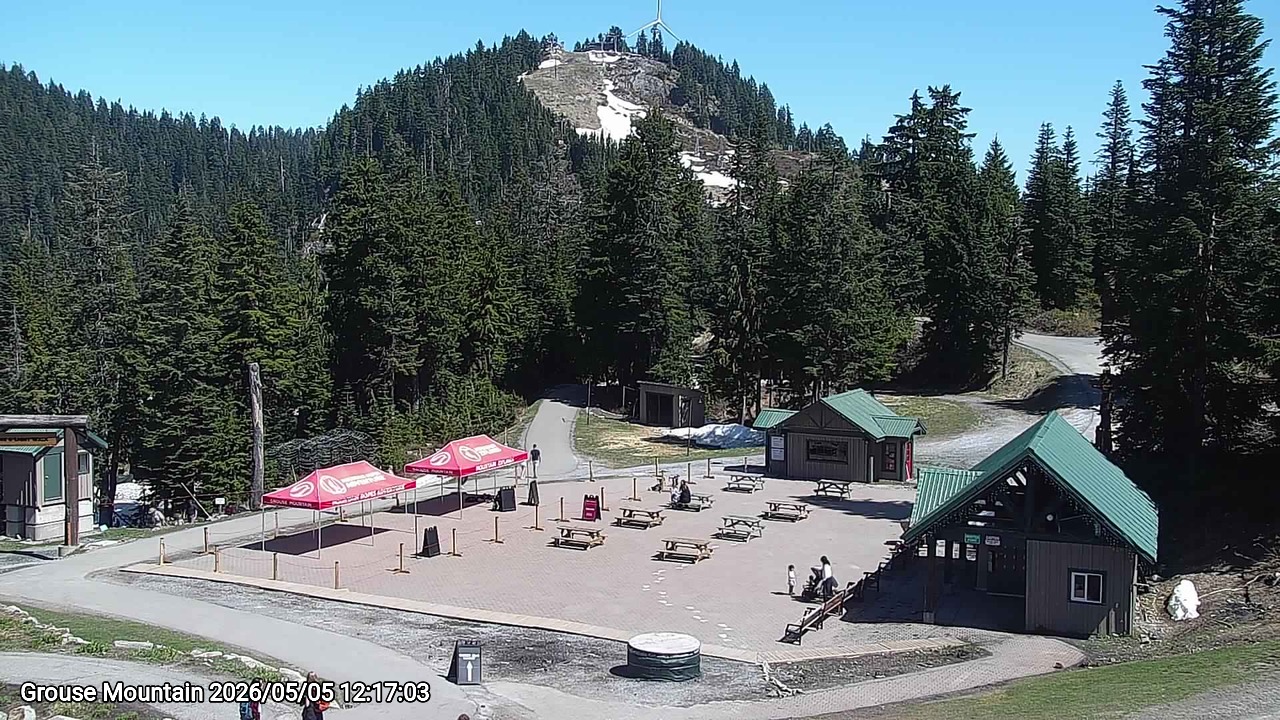 Webcam frame from Grouse Mountain at 2026/05/05 12:00