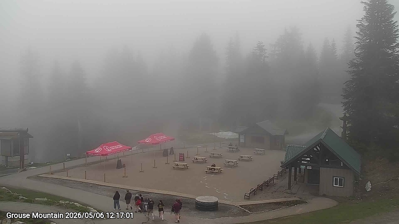 Webcam frame from Grouse Mountain at 2026/05/06 12:00