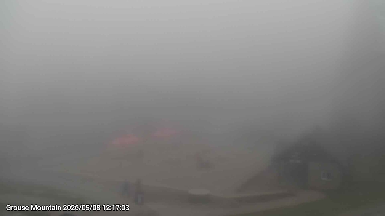 Webcam frame from Grouse Mountain at 2026/05/08 12:00